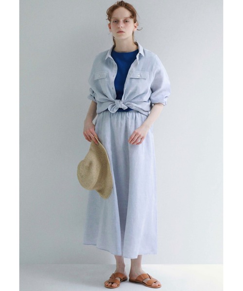 human woman（ヒューマンウーマン）の「◆ハードマンリネンスカート（スカート・レディース・グレー/イエロー/ベージュ/ネイビー・SMALL/MEDIUM）」の2枚目の写真