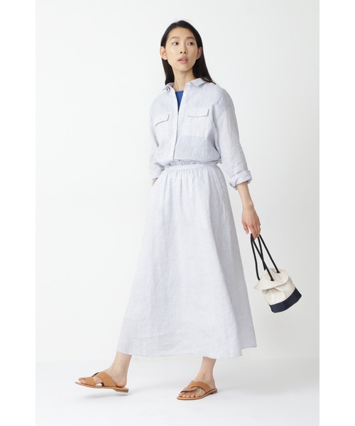 HUMAN WOMAN ヒューマンウーマン　台形スカート グレー HUMAN WOMAN ヒューマンウーマン Aライン 台形 スカート size2