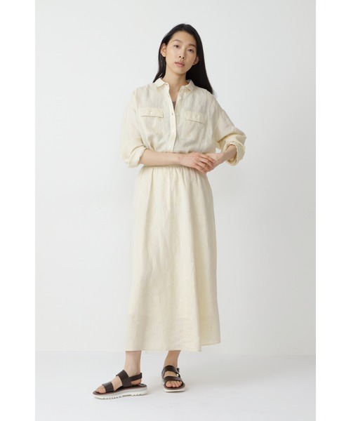 human woman（ヒューマンウーマン）の「◆ハードマンリネンスカート（スカート・レディース・グレー/イエロー/ベージュ/ネイビー・SMALL/MEDIUM）」の7枚目の写真