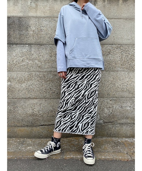 LiSeek（リシーク）の「【LiSeeK】スリーブドッキングスウェットＴＯＰ（スウェット・レディース・ホワイト/ブルー/ダークグレー・FREE）」の20枚目の写真