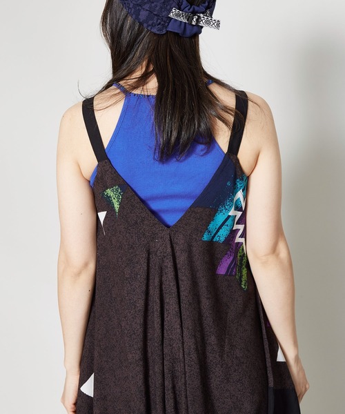 チャイハネ（チャイハネ）の「【チャイハネ】yul スピリットサロペット＆ワンピース 2WAY（サロペット/オーバーオール・レディース・ホワイト/ブラック/ブラウン/ブルー・FREE）」の7枚目の写真