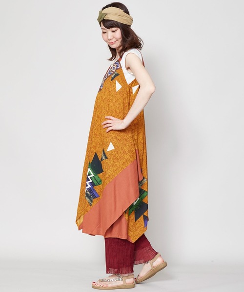 チャイハネ（チャイハネ）の「【チャイハネ】yul スピリットサロペット＆ワンピース 2WAY（サロペット/オーバーオール・レディース・ホワイト/ブラック/ブラウン/ブルー・FREE）」の21枚目の写真