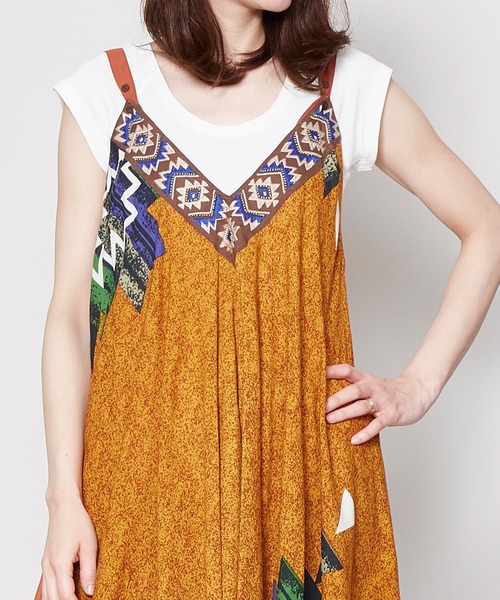 チャイハネ（チャイハネ）の「【チャイハネ】yul スピリットサロペット＆ワンピース 2WAY（サロペット/オーバーオール・レディース・ホワイト/ブラック/ブラウン/ブルー・FREE）」の19枚目の写真