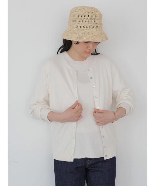 AMERICAN HOLIC（アメリカンホリック）の「クルーネックショートカーディガン　＊（カーディガン/ボレロ・レディース・ネイビー/その他7/サックスブルー/オフホワイト・L/M）」の11枚目の写真