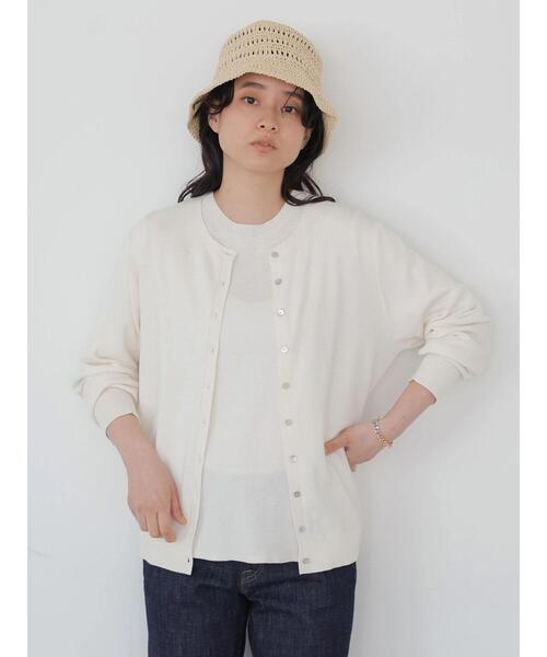 AMERICAN HOLIC（アメリカンホリック）の「クルーネックショートカーディガン　＊（カーディガン/ボレロ・レディース・ネイビー/その他7/サックスブルー/オフホワイト・L/M）」の15枚目の写真