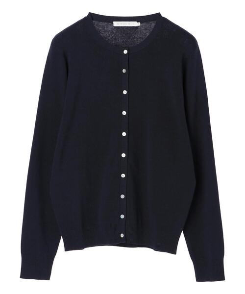 AMERICAN HOLIC（アメリカンホリック）の「クルーネックショートカーディガン　＊（カーディガン/ボレロ・レディース・ネイビー/その他7/サックスブルー/オフホワイト・L/M）」の10枚目の写真