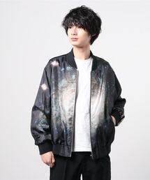 【NEONSIGN】Cosmo Barred Spiral SatinTwill Jacket