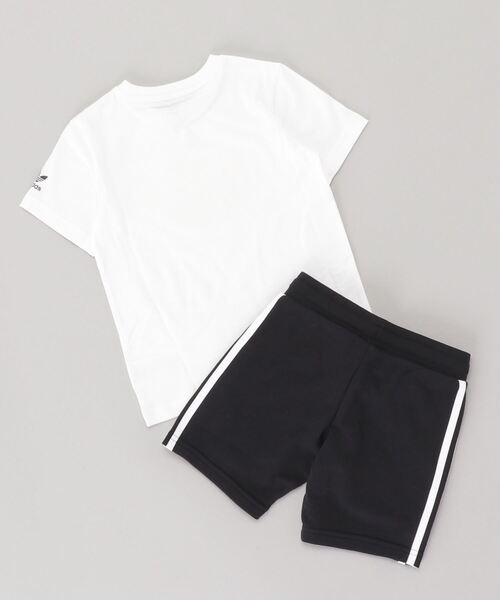 adidas(アディダス)の「グラフィック トレフォイル ショーツ&Tシャツセット / アディダスオリジナルス (キッズ/子供用)(Tシャツ/カットソー・キッズ・ホワイト系その他・100/110/120/130)」の2枚目の写真