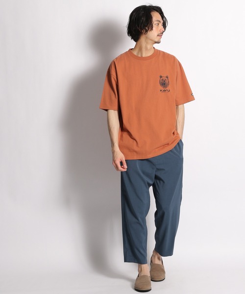 KAVU（カブー）の「【KAVU(カブー)】別注グリズリーロゴＴシャツ（Tシャツ/カットソー・メンズ・ブラック/オフホワイト/オレンジ・MEDIUM/LARGE）」の11枚目の写真