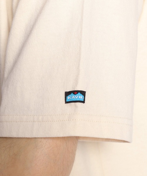 KAVU（カブー）の「【KAVU(カブー)】別注グリズリーロゴＴシャツ（Tシャツ/カットソー・メンズ・ブラック/オフホワイト/オレンジ・MEDIUM/LARGE）」の9枚目の写真