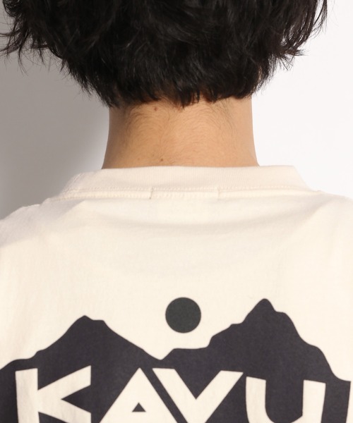 KAVU（カブー）の「【KAVU(カブー)】別注グリズリーロゴＴシャツ（Tシャツ/カットソー・メンズ・ブラック/オフホワイト/オレンジ・MEDIUM/LARGE）」の12枚目の写真
