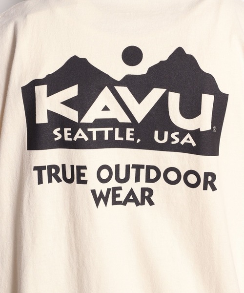 KAVU（カブー）の「【KAVU(カブー)】別注グリズリーロゴＴシャツ（Tシャツ/カットソー・メンズ・ブラック/オフホワイト/オレンジ・MEDIUM/LARGE）」の15枚目の写真