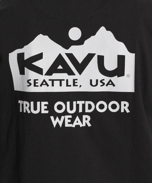 KAVU（カブー）の「【KAVU(カブー)】別注グリズリーロゴＴシャツ（Tシャツ/カットソー・メンズ・ブラック/オフホワイト/オレンジ・MEDIUM/LARGE）」の7枚目の写真