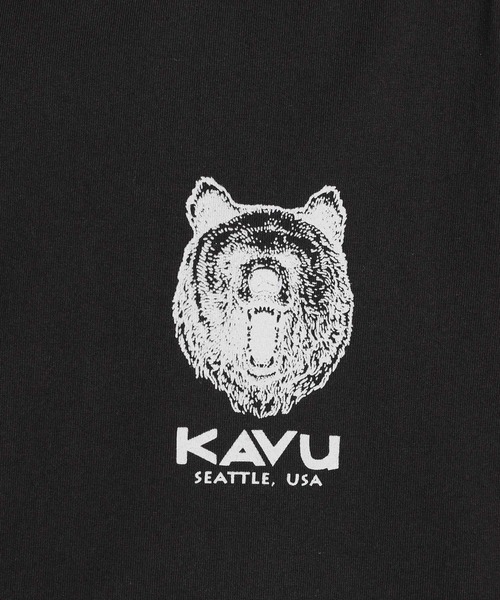 KAVU（カブー）の「【KAVU(カブー)】別注グリズリーロゴＴシャツ（Tシャツ/カットソー・メンズ・ブラック/オフホワイト/オレンジ・MEDIUM/LARGE）」の18枚目の写真