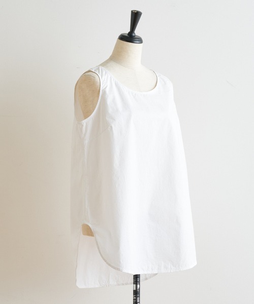 BEARDSLEY（ビアズリー）の「シャツタンク（タンクトップ・レディース・ホワイト/カーキ・FREE）」の7枚目の写真