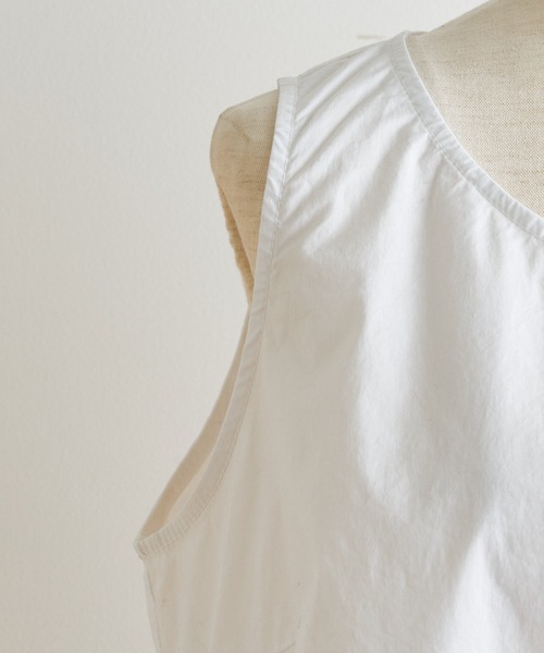 BEARDSLEY（ビアズリー）の「シャツタンク（タンクトップ・レディース・ホワイト/カーキ・FREE）」の9枚目の写真
