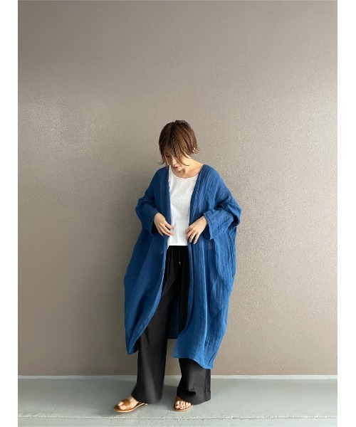 BEARDSLEY（ビアズリー）の「シャツタンク（タンクトップ・レディース・ホワイト/カーキ・FREE）」の10枚目の写真