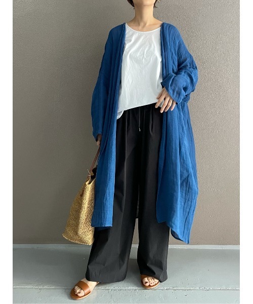 BEARDSLEY（ビアズリー）の「シャツタンク（タンクトップ・レディース・ホワイト/カーキ・FREE）」の12枚目の写真