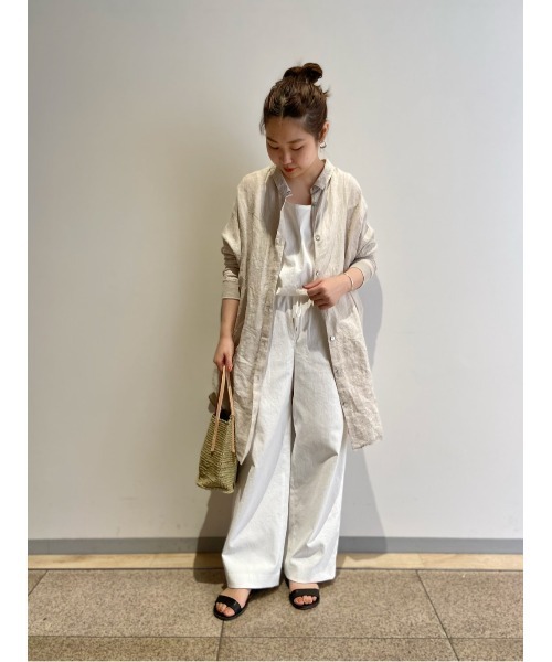 BEARDSLEY（ビアズリー）の「シャツタンク（タンクトップ・レディース・ホワイト/カーキ・FREE）」の8枚目の写真