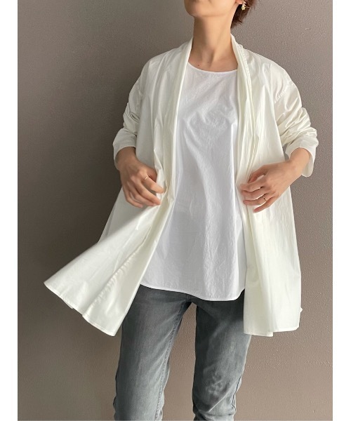 BEARDSLEY（ビアズリー）の「シャツタンク（タンクトップ・レディース・ホワイト/カーキ・FREE）」の17枚目の写真