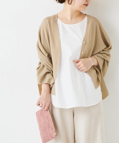 BEARDSLEY（ビアズリー）の「シャツタンク（タンクトップ・レディース・ホワイト/カーキ・FREE）」の22枚目の写真