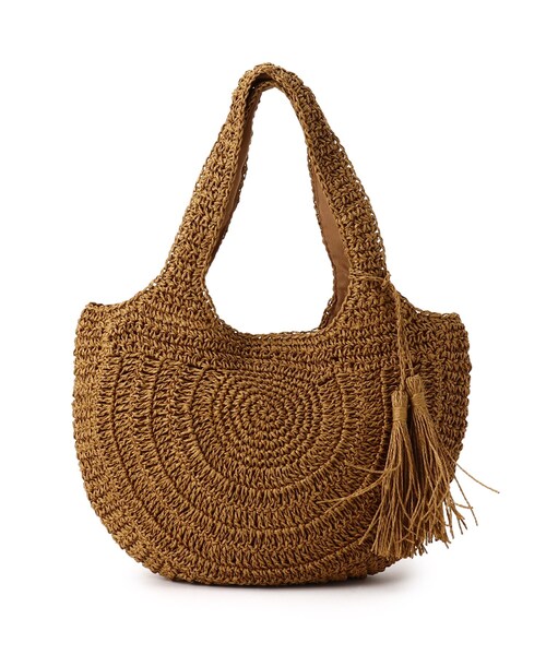 SHOO・LA・RUE（シューラルー）の「◆ペーパーラウンドトート（トートバッグ・レディース・ブラウン系/ナチュラル/サンドベージュ・00）」の2枚目の写真