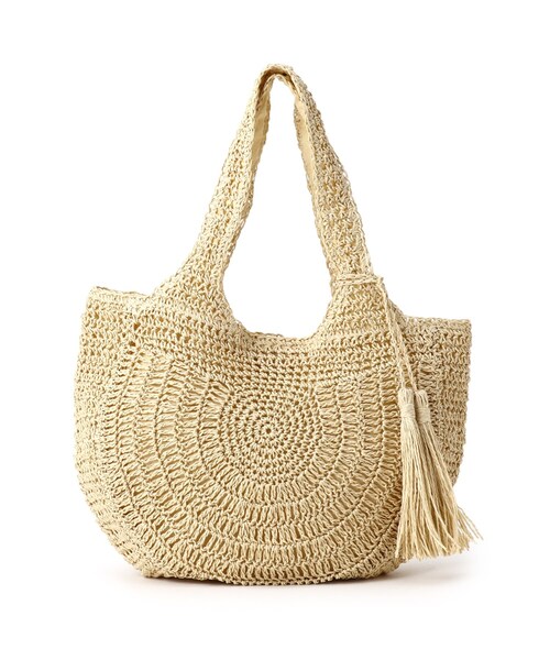 SHOO・LA・RUE（シューラルー）の「◆ペーパーラウンドトート（トートバッグ・レディース・ブラウン系/ナチュラル/サンドベージュ・00）」の3枚目の写真