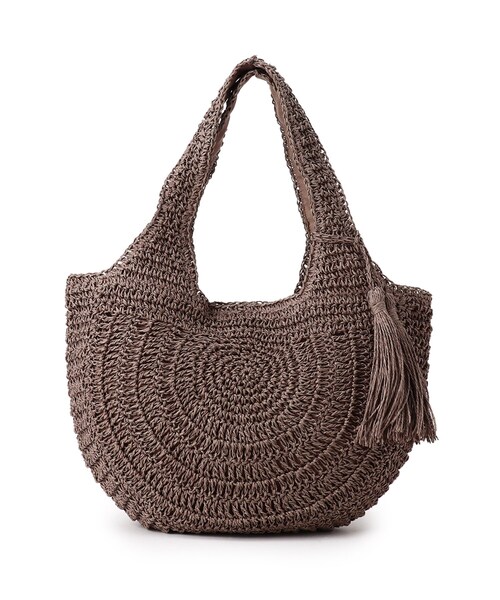 SHOO・LA・RUE（シューラルー）の「◆ペーパーラウンドトート（トートバッグ・レディース・ブラウン系/ナチュラル/サンドベージュ・00）」の7枚目の写真