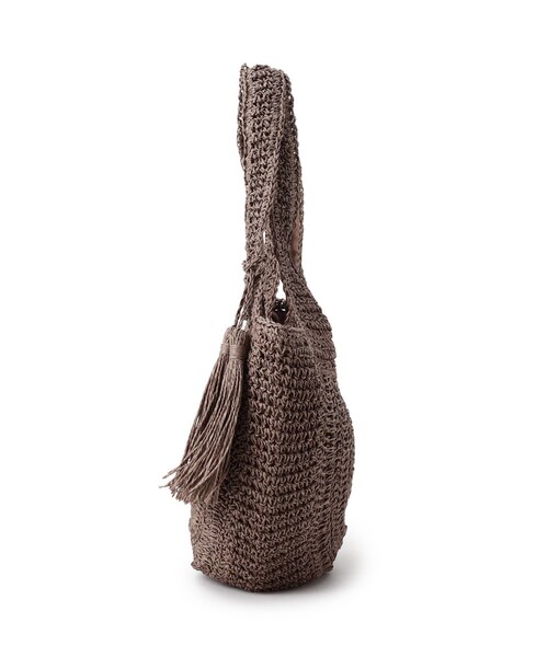 SHOO・LA・RUE（シューラルー）の「◆ペーパーラウンドトート（トートバッグ・レディース・ブラウン系/ナチュラル/サンドベージュ・00）」の8枚目の写真