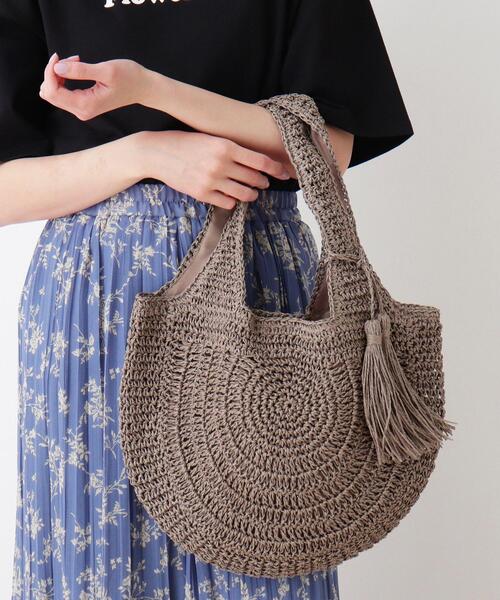 SHOO・LA・RUE（シューラルー）の「◆ペーパーラウンドトート（トートバッグ・レディース・ブラウン系/ナチュラル/サンドベージュ・00）」の10枚目の写真