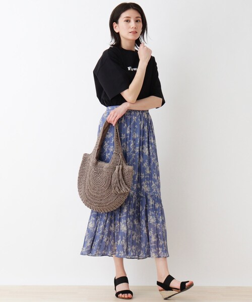 SHOO・LA・RUE（シューラルー）の「◆ペーパーラウンドトート（トートバッグ・レディース・ブラウン系/ナチュラル/サンドベージュ・00）」の6枚目の写真