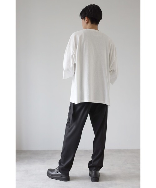 CREARE -LINO-（クレアーレリノ）の「くすみカラー ビッグシルエット ヘビーウエイト ビッグTシャツ<ユニセックス>（Tシャツ/カットソー・メンズ・ホワイト/チャコールグレー/サックスブルー/グリーン/グレイッシュベージュ・M/L）」の16枚目の写真