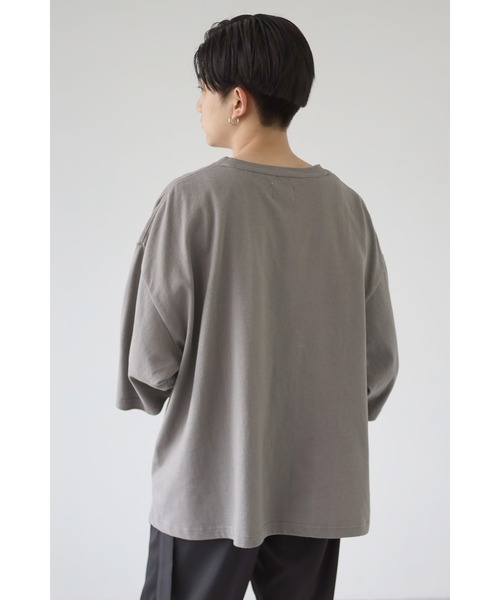 CREARE -LINO-（クレアーレリノ）の「くすみカラー ビッグシルエット ヘビーウエイト ビッグTシャツ<ユニセックス>（Tシャツ/カットソー・メンズ・ホワイト/チャコールグレー/サックスブルー/グリーン/グレイッシュベージュ・M/L）」の20枚目の写真