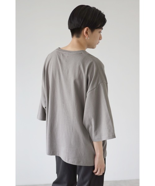CREARE -LINO-（クレアーレリノ）の「くすみカラー ビッグシルエット ヘビーウエイト ビッグTシャツ<ユニセックス>（Tシャツ/カットソー・メンズ・ホワイト/チャコールグレー/サックスブルー/グリーン/グレイッシュベージュ・M/L）」の21枚目の写真