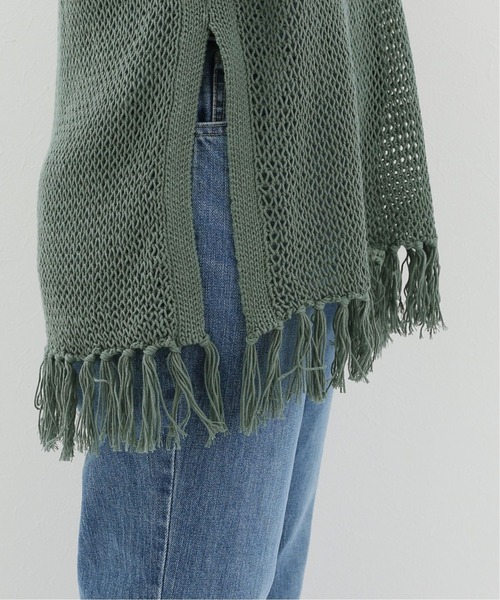 SLOBE citron.（スローブシトロン）の「SLOBE citron. メッシュニットベスト【手洗い可能】◆（ベスト・レディース・カーキ/アイボリー・FREE）」の12枚目の写真