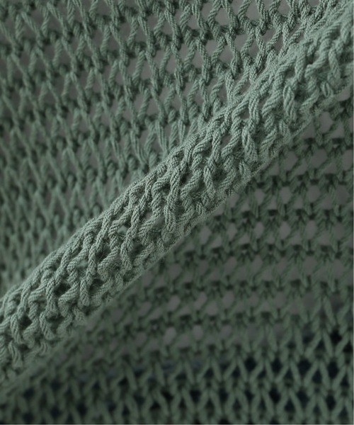 SLOBE citron.（スローブシトロン）の「SLOBE citron. メッシュニットベスト【手洗い可能】◆（ベスト・レディース・カーキ/アイボリー・FREE）」の15枚目の写真