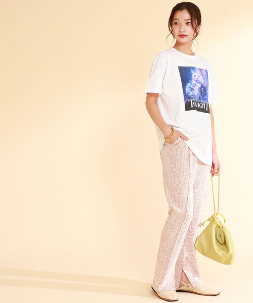 Ray BEAMS（レイビームス）の「Chari&Co. × Ray BEAMS / 別注 SEE YOU TONIGHT Tシャツ（Tシャツ/カットソー・レディース・ホワイト/ブラック・ONE SIZE）」の5枚目の写真