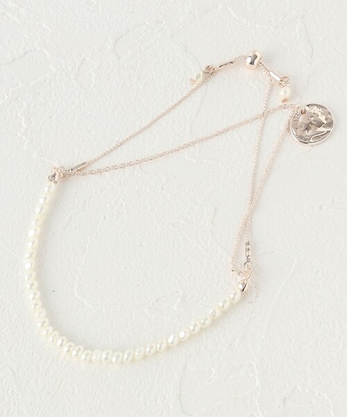 grove(グローブ)の「◆コインチャーム付きスライドボールブレスレット(ブレスレット・レディース・ゴールド/ピンクゴールド・00)」の2枚目の写真