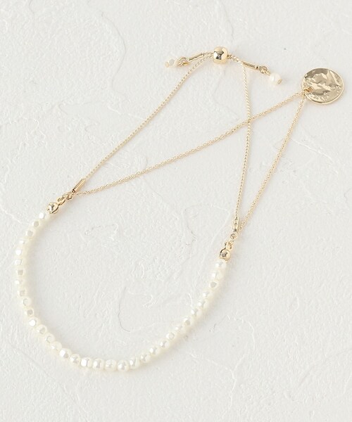 grove(グローブ)の「◆コインチャーム付きスライドボールブレスレット(ブレスレット・レディース・ゴールド/ピンクゴールド・00)」の5枚目の写真