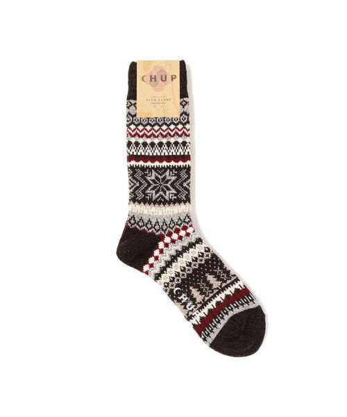 CHUP(チュプ)の「CHUP / Qanik Sock(ソックス/靴下・メンズ・レッド/カーキ/ブラウン・ONE SIZE)」の2枚目の写真