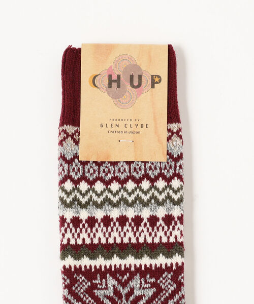 CHUP(チュプ)の「CHUP / Qanik Sock(ソックス/靴下・メンズ・レッド/カーキ/ブラウン・ONE SIZE)」の4枚目の写真