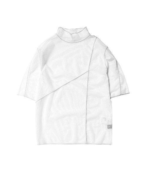 ENVYM（アンビー）の「ハーフスリーブシアーＴＯＰＳ（Tシャツ/カットソー・レディース・ホワイト/ブラック・FREE）」の9枚目の写真