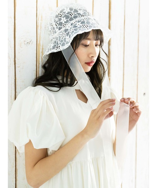 Honey Salon（ハニーサロン）の「パフスリーブティアードワンピース（ワンピース・レディース・ブラック/オフホワイト/チョコ・FREE）」の8枚目の写真