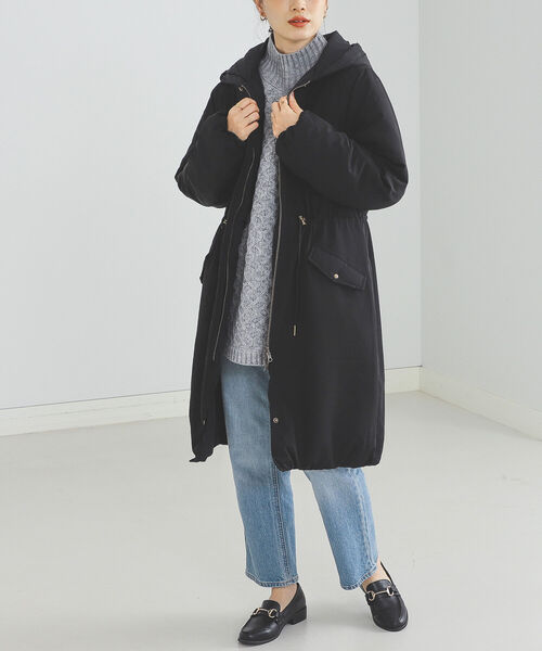 BEAMS HEART（ビームスハート）の「BEAMS HEART / 2WAY リバーシブル ダウンコート（ダウンジャケット/コート・レディース・ブラック/オリーブ・MEDIUM/LARGE）」の10枚目の写真