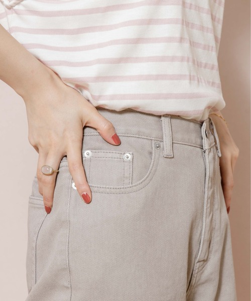 flower（フラワー）の「シンプリーノースリーブ（Tシャツ/カットソー・レディース・ベージュ/ピンク・FREE）」の7枚目の写真