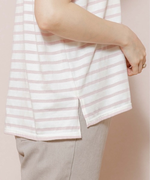 flower（フラワー）の「シンプリーノースリーブ（Tシャツ/カットソー・レディース・ベージュ/ピンク・FREE）」の12枚目の写真