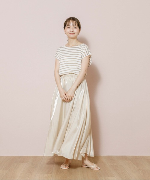 flower（フラワー）の「シンプリーノースリーブ（Tシャツ/カットソー・レディース・ベージュ/ピンク・FREE）」の18枚目の写真