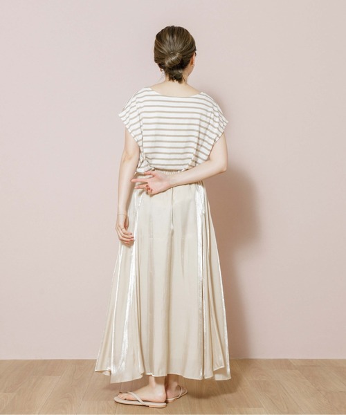 flower（フラワー）の「シンプリーノースリーブ（Tシャツ/カットソー・レディース・ベージュ/ピンク・FREE）」の6枚目の写真