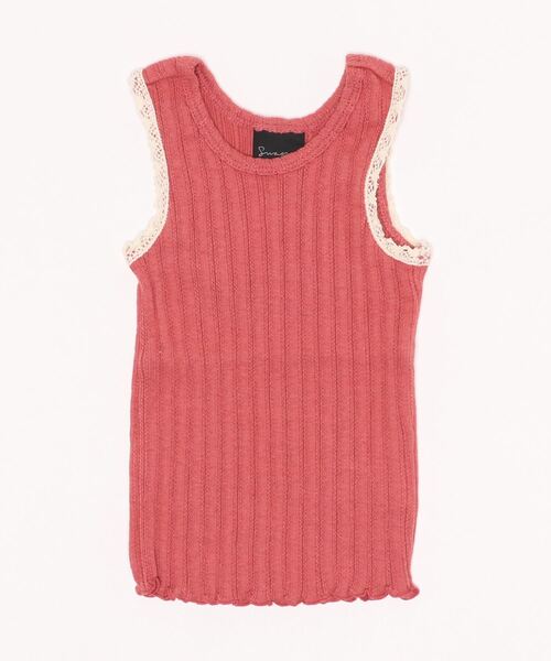 SWAP MEET MARKET（スワップミートマーケット）の「ブランテレコタンクトップ（タンクトップ・キッズ・オフホワイト/アイボリー/ピンク/イエロー・110cm/80）」の4枚目の写真