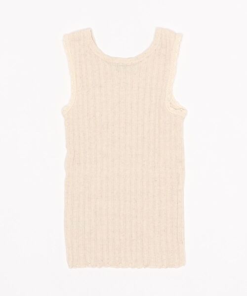 SWAP MEET MARKET（スワップミートマーケット）の「ブランテレコタンクトップ（タンクトップ・キッズ・オフホワイト/アイボリー/ピンク/イエロー・110cm/80）」の5枚目の写真